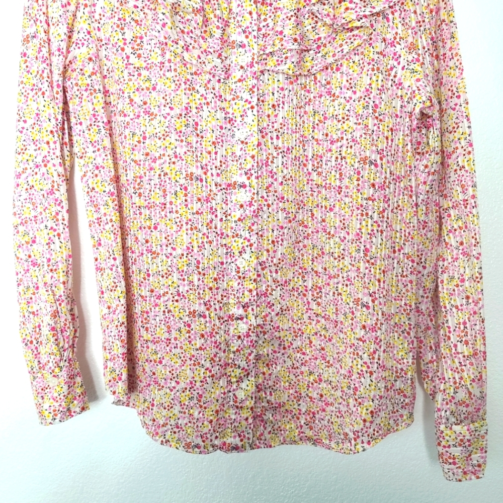 J.CREW Ruffle Top in Field Day Floral Print Blouse - Picture 5 of 9